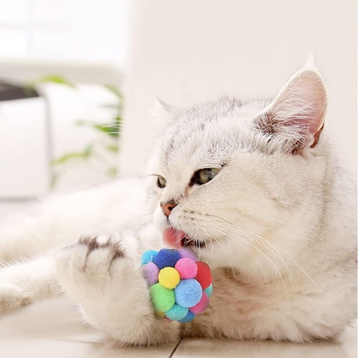 [6083174369740] Pets.Love.Earth Rainbow Puff Ball  - 4cm 