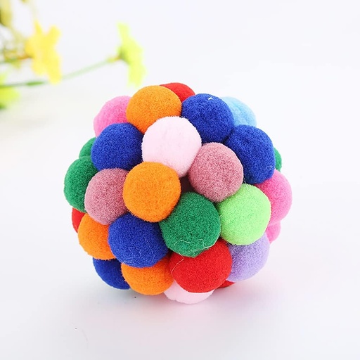 [6083174369740] Pets.Love.Earth Rainbow Puff Ball  - 4cm 