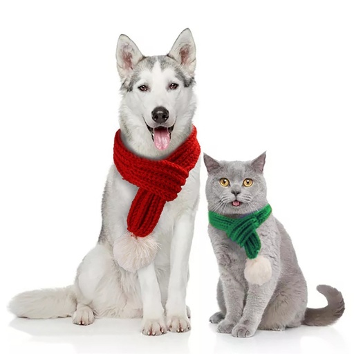 Pets.Love.Earth Christmas Solid Knitted Scarf  