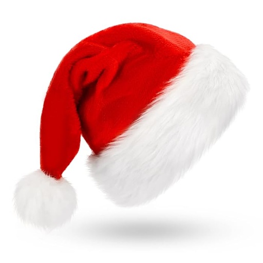 [6083174369924] Pets.Love.Earth Christmas Classic Hat With White Pompom- 17cm 
