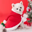 عباءة عيد الميلاد للحيوانات الأليفة/حمراء وبيضاء/S:25*23*2 من بت لوف إيرث