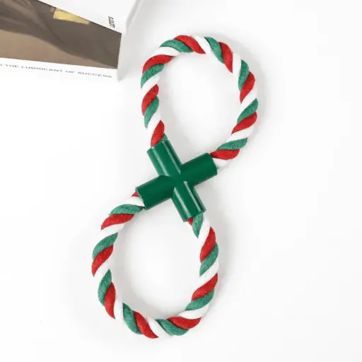 [6083174369801] Pets.Love.Earth Christmas 8 Shape Rope Toy - 28cm 