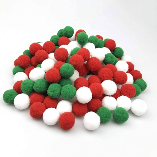 [6083174369849] Pets.Love.Earth Holiday Cat Pom Pom Balls (20 Ball Pet Set) 
