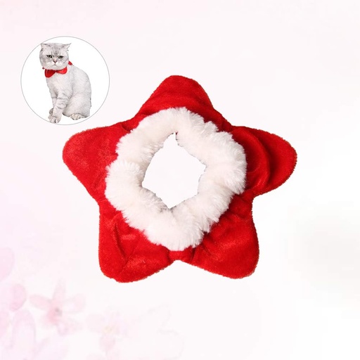 [6083174370364] Pets.Love.Earth Holiday Garland Collar Red and Fuzzy - 15 cm 