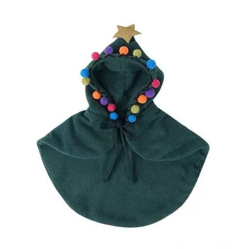 [6083174370043] Pets.Love.Earth  Christmas Cape green - 25 x 23 cm 