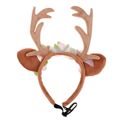 [6083174370319] Pets.Love.Earth Christmas Antler Headband Brown - 18 cm 