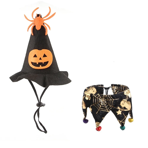 [6083174370227] Pets.Love.Earth Halloween Jester - Hat & Bandana Set 