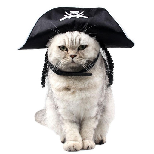 [6083174370388] Pets.Love.Earth Pet Pirate Hat -Adjustable 21 - 37cm 
