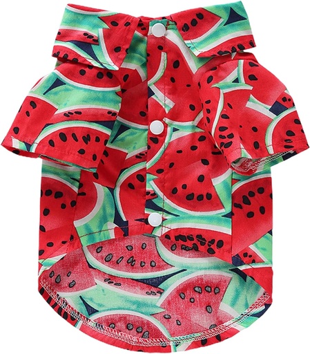 Pets.Love.Earth Hawaiian Summer Shirt  - Watermelon 