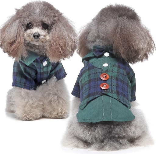 Pets.Love.Earth Gentleman Plaid Shirt -  Green 