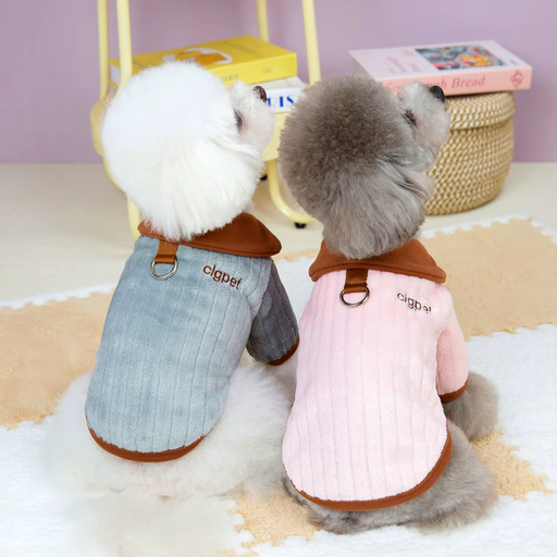 Pets.Love.Earth Cozy Fleece Shirt with Brown Collar 