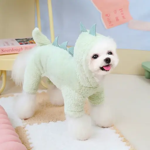 Pets.Love.Earth Cozy Dino Hoodie Jumper – Mint Green 