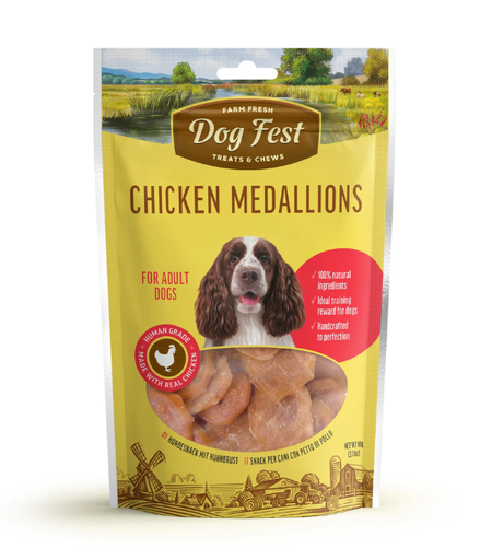 [6921499711151] Dog Fest Farm Fresh Chicken Medallions 90g