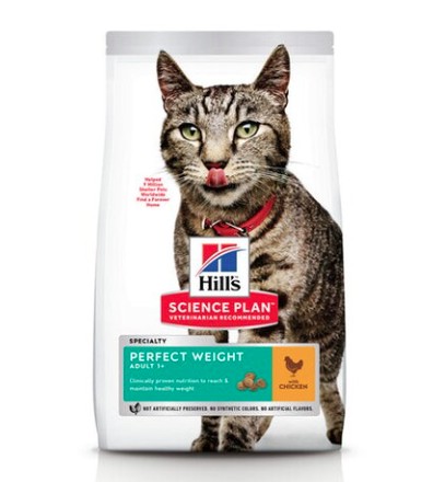 [052742025827] Hill's Science Plan Feline Adult Perfect Weight Chicken 2.5kg 