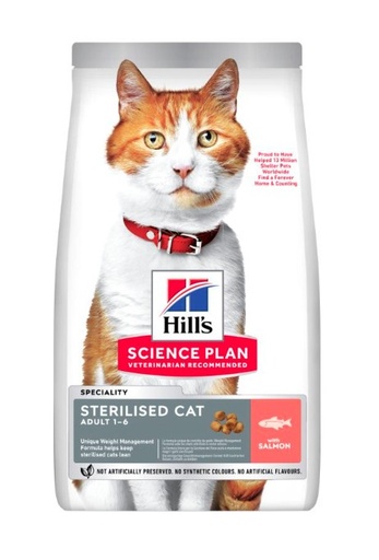 [052742071374] Hill's Science Plan Feline Adult Sterilized Salmon 10kg