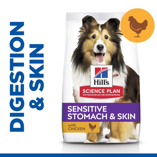 Hill's Science Plan Canine Adult - Medium & Large - Sensitive Stomach & Skin - Chicken