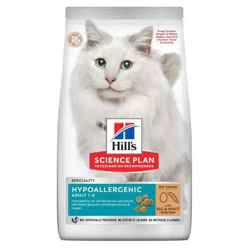 [052742061313] Hill's Science Plan Feline Adult Hypoallergenic Egg and Insects 1.5kg 