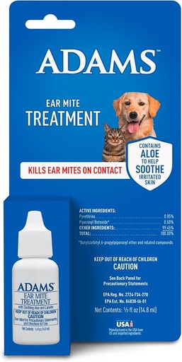[039079090247] ADAMS™ Ear Mite Treatment 0.5 fl oz (14.8 ml)