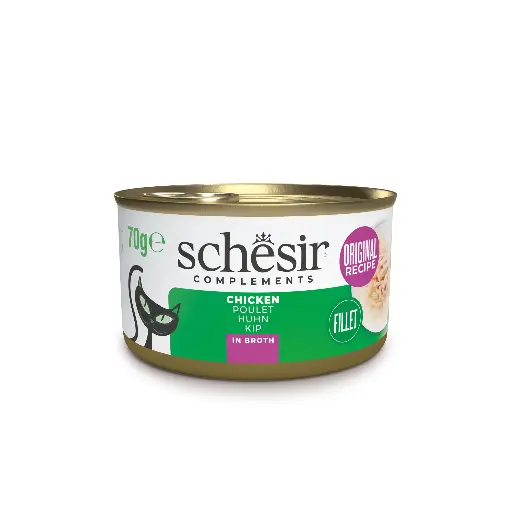 Schesir Can for Cat Chicken Fillets in Broth 70g