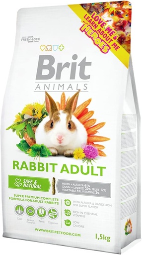 [8595602504831] Brit Animals Rabbit Adult Complete Food 1.5kg