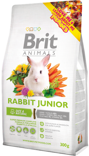 [8595602504800] Brit Animals Rabbit Junior Complete Food 1.5kg
