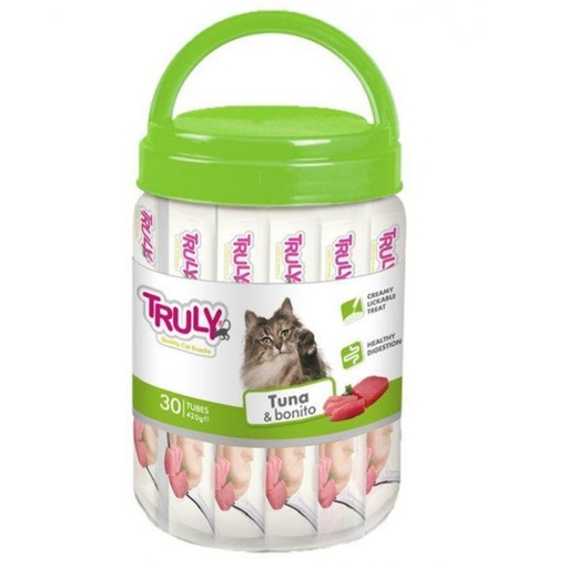 [8720256113850] Truly Creamy Lickable Cat Treats – Tuna & Bonito Jar (30 x 14g)
