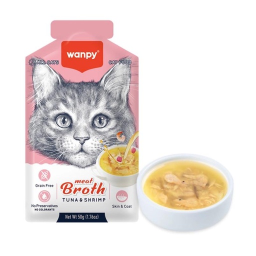 [6927749871712] Wanpy Meat Broth – Tuna & Shrimp – 50g