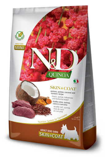 [8010276041975] Farmina N&D Quinoa Canine - Skin & Coat Venison Adult Mini 2.5 kg