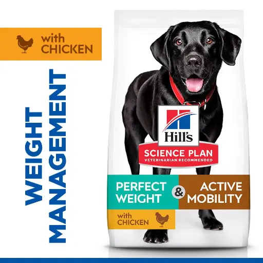 [052742052410] Hill's Science Plan Canine Adult - Large - Perfect Weight & Active Mobility - Chicken 12kg 