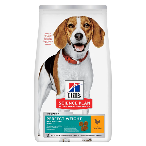 [052742025216] Hill's Science Plan Canine Adult - Medium Perfect Weight - Chicken 12kg 