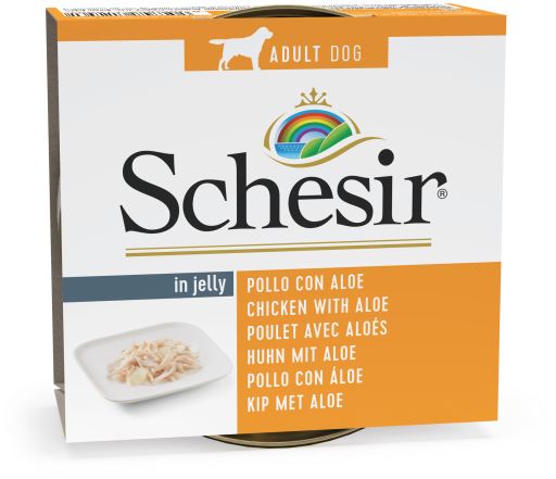Schesir Can For Dog Chicken with Aloe In Jelly 150g 