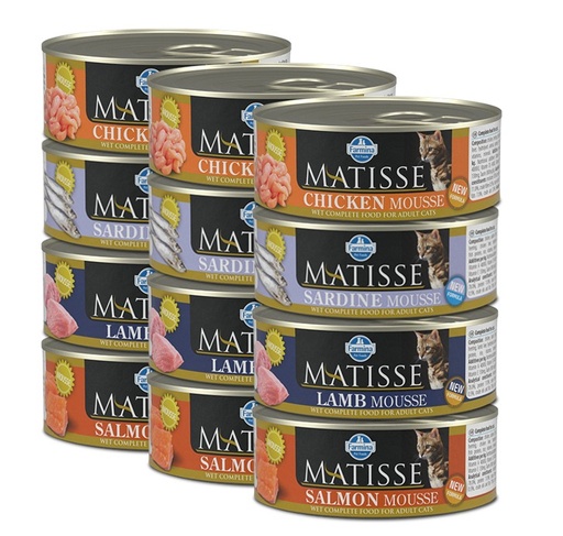 Farmina Matisse Variety Pack Mousse Canned Cat Food – 12 x 85g