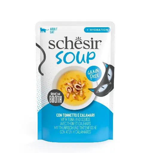 Schesir Pouch in Soup With Tuna and Squid 40g