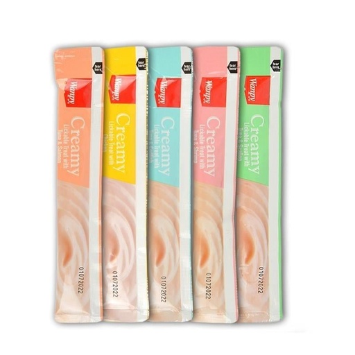 [6927749871163] وانبي كريمي ليكابل مكافآت لعق بالتونة والسلمون – (٢٥ × ١٤ جم) – ٣٥٠ جم