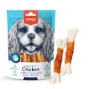 Wanpy Dog Oven-Roasted Chicken Jerky & Calcium Bone Twists 100g
