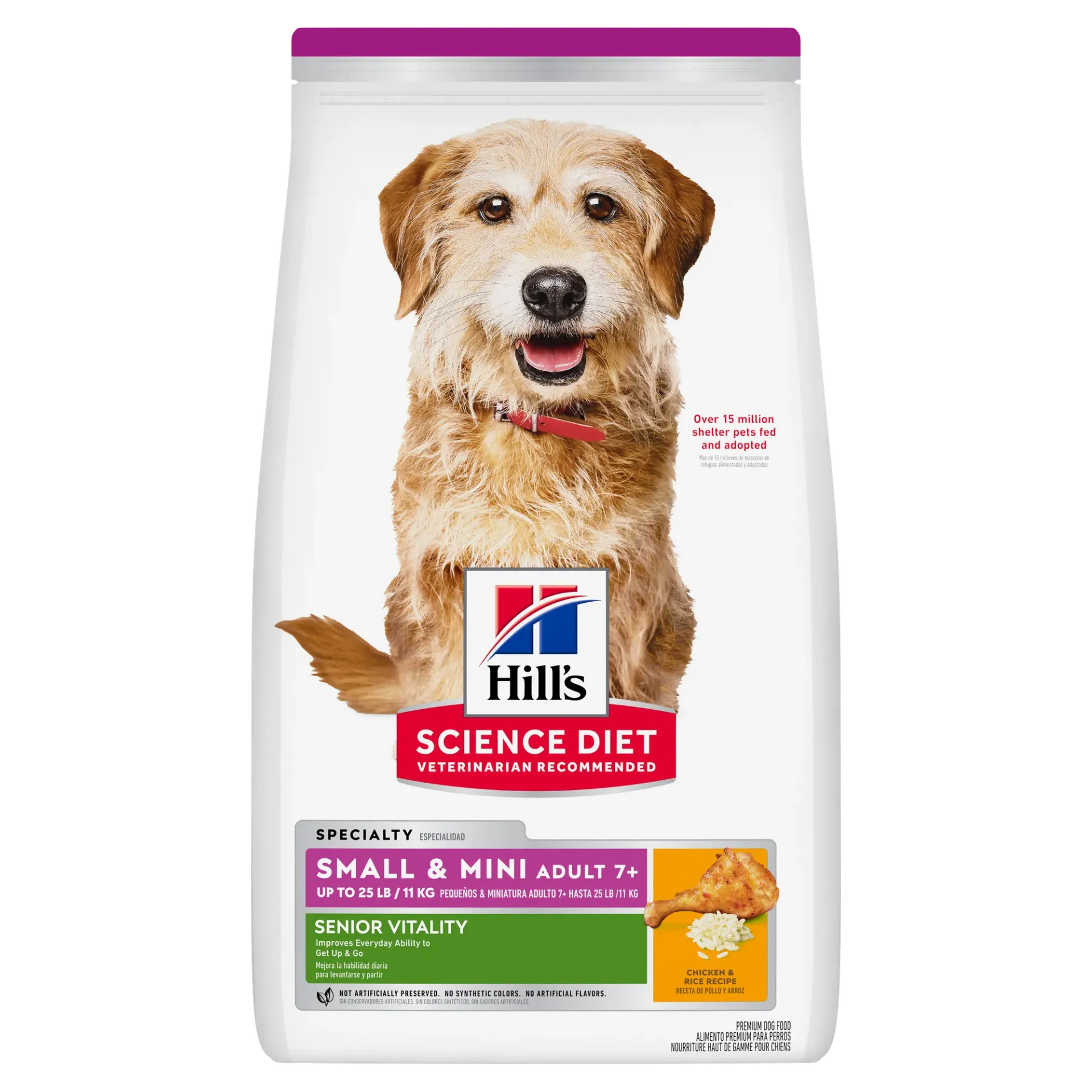 Hill's Science Plan Canine Adult - Small & Mini- Mature 7+ Senior Vitality Chicken & Rice